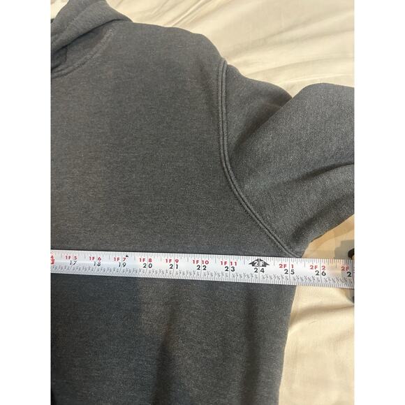 Carhartt Men's Loose Fit Midweight Logo Sleeve Graphic Hoodie Large Carbon Gray - Picture 6 of 9